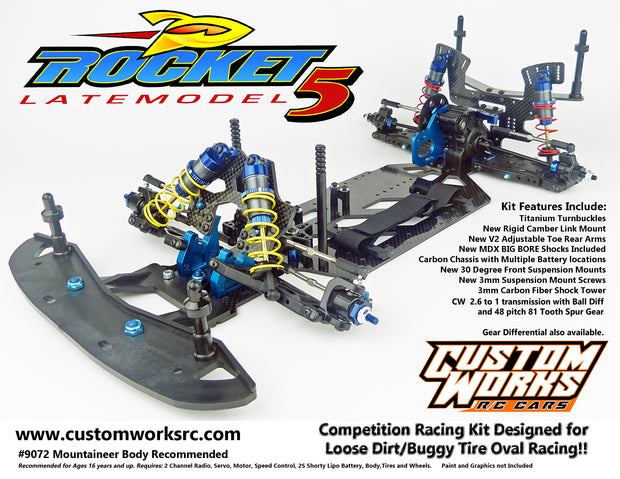 Custom Works Rocket 5 - 1/10 scale LM / MWM Chassis Kit