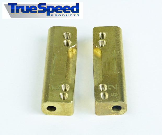 Custom Works 2452 BRASS REAR TOE BLOCK .5 – 2 DEG M3 (pr)