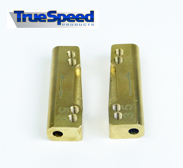 Custom Works 2453 BRASS REAR TOE BLOCK 3 – 5 DEG M3 (pr)