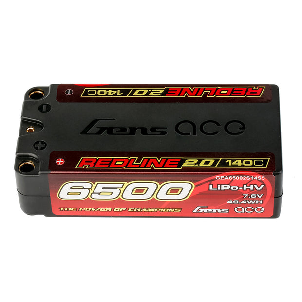 Gens Ace Redline 2.0 Series 140C, 6500mAh 2s LiPo Battery