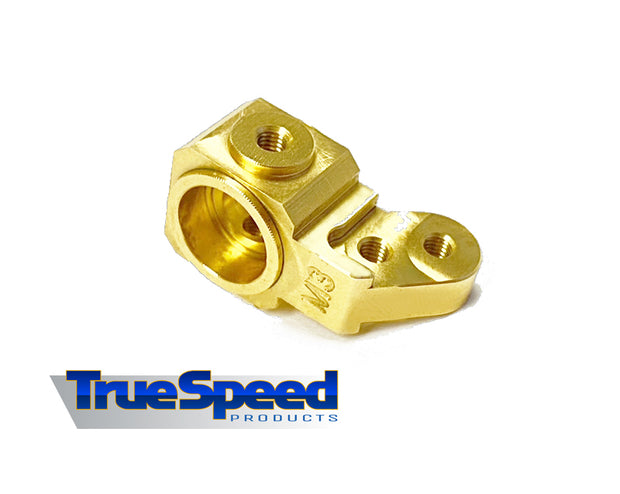Custom Works 7256 M3 BRASS FRONT SPINDLE for HEX AXLE (1PC)