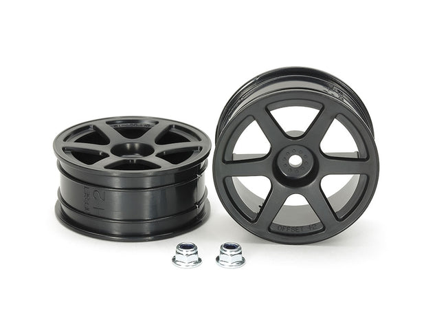 Tamiya 53453 Six Spoke Wheel - Gray (1pr)