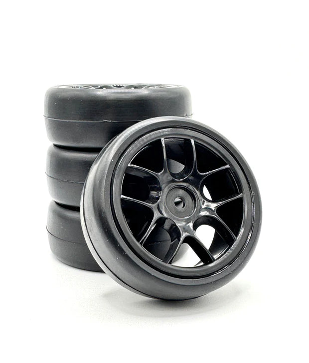 RIDE 24mm Belted Slick FWD/RXGT Touring Car Tire - Pre Glued