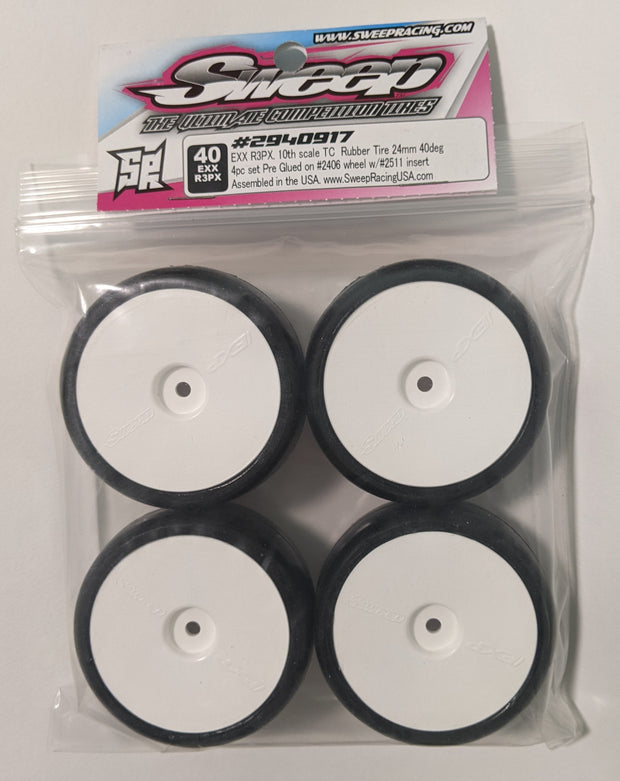 SWEEP 2940917P 10th TC EXX40 R3PX Tires - Preglued - (4pc)