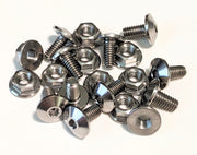 TRACK STAR Titanium Ultra Low Profile Pan Head Screws & Ti Nuts - 2.5mm