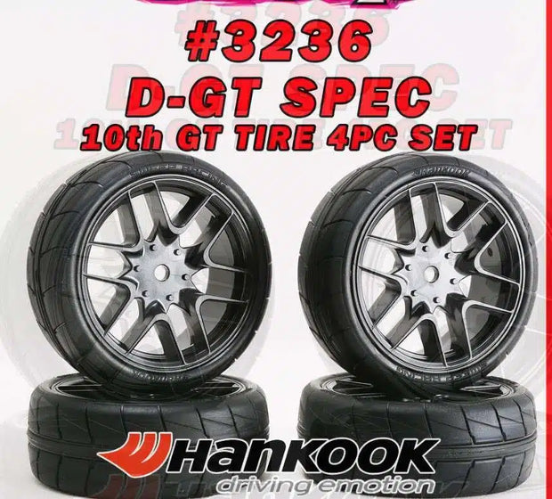 SWEEP 3236218P 10th TC D36 D-GT SPEC Treaded - Black Wheels