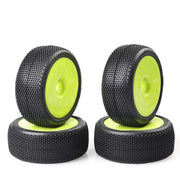 TZO #202 1/8 Buggy Tire Package - Yellow Wheels