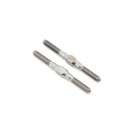 Track Star Titanium Turnbuckles - Silver/ Raw (2ps) Choose Size