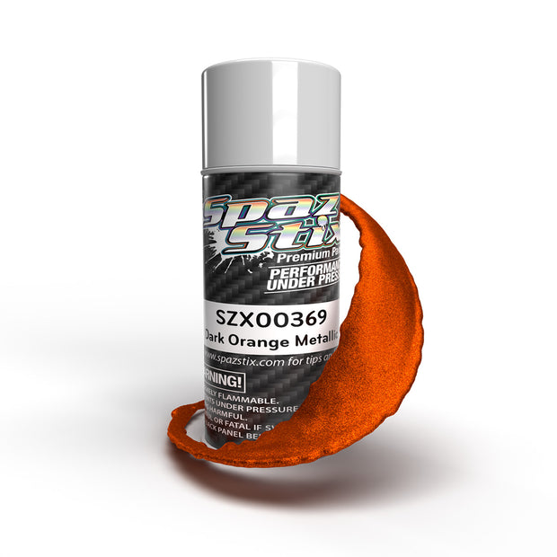 Spaz Stix Dark Orange Metallic Aerosol Paint, 3.5oz Can