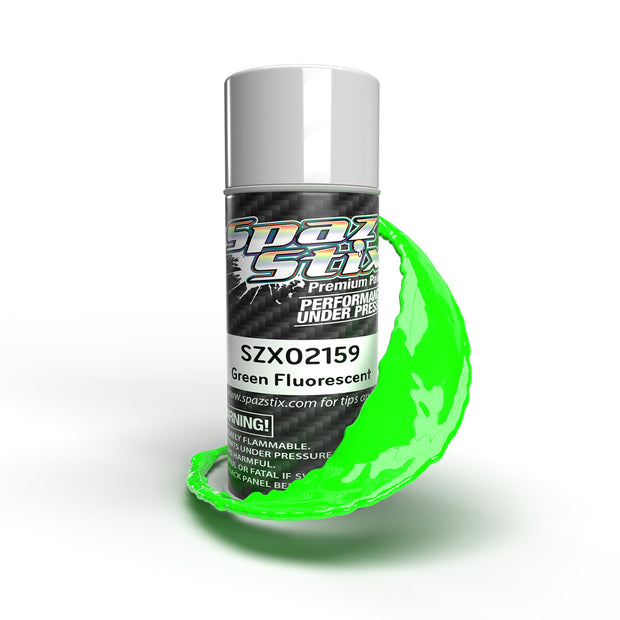 Spaz Stix Green Fluorescent Aerosol Paint, 3.5oz Can