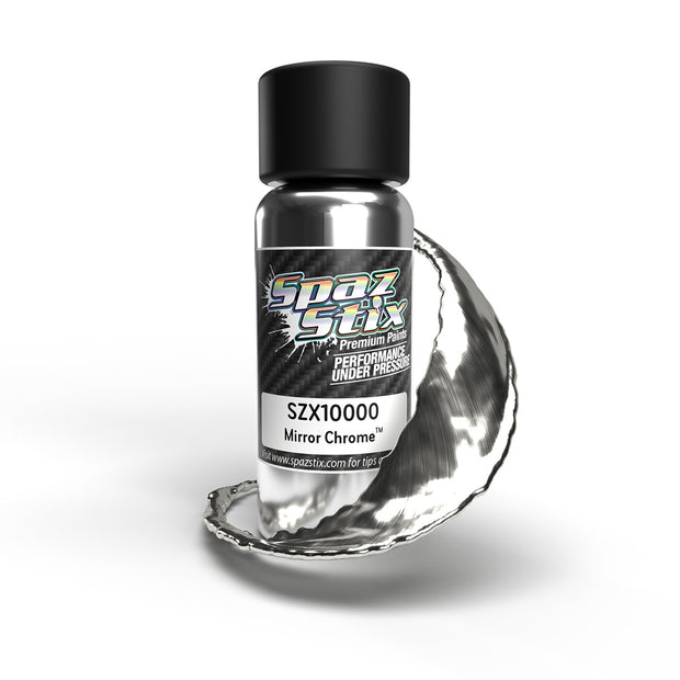 Spaz Stix Ultimate Mirror Chrome Airbrush Ready Paint, 2oz Bottle