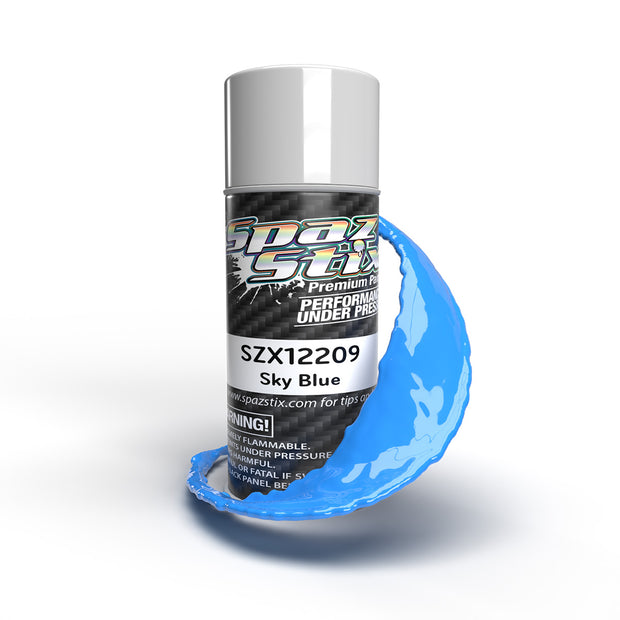 Spaz Stix Solid Sky Blue Aerosol Paint, 3.5oz Can