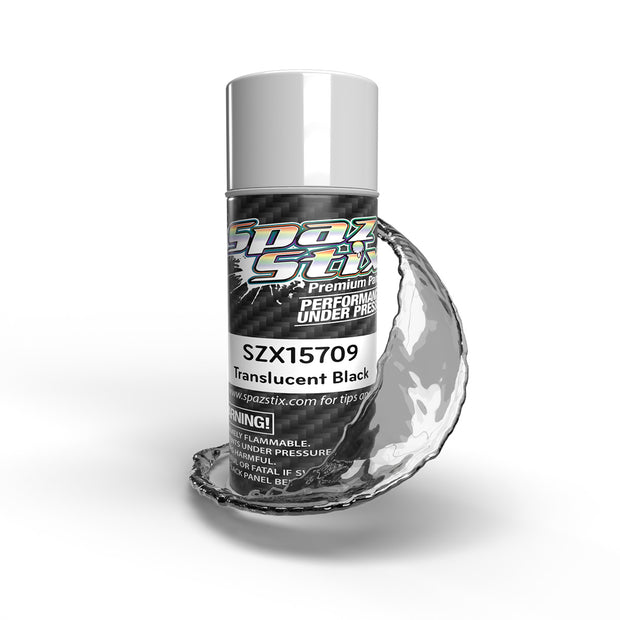Spaz Stix Translucent Black Aerosol Paint, for Window Tint/Drop Shadows, 3.5oz Can