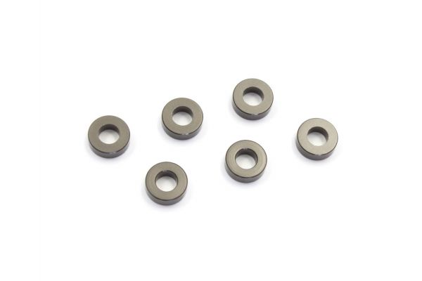 Kyosho Aluminum Collar (3x6x2mm/Gunmetal/6pcs) W0142GM