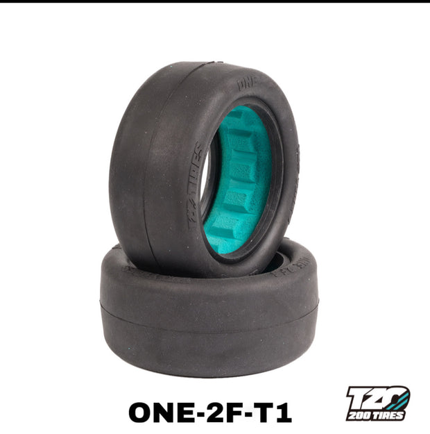 TZO Tires ONE-2F-T2 2wheel Front Buggy Slick - (HB Clay & Glue)