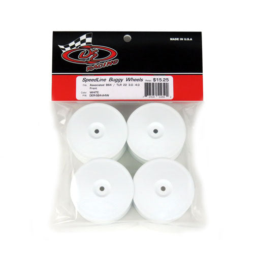 DE Racing Speedline 1/10 Buggy Front 2.2" Wheels 12mm- Schumacher / AE / TLR (4pcs)